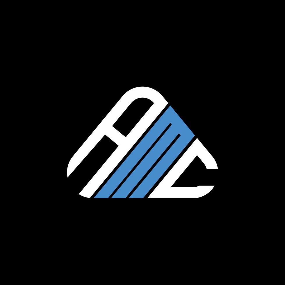 amc letter logo kreatives design mit vektorgrafik, amc einfaches und modernes logo in dreieckform. vektor
