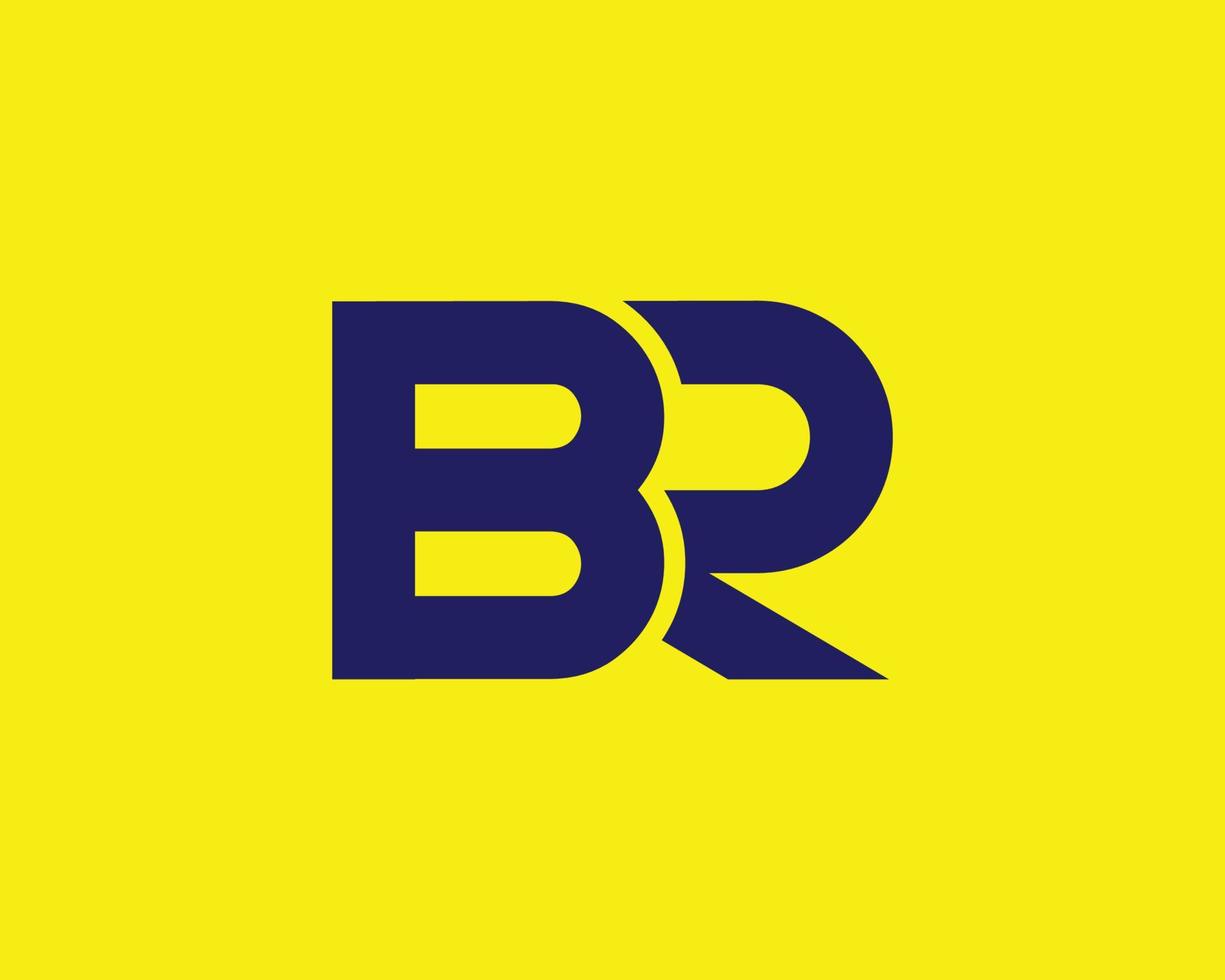 br rb logotyp design vektor mall