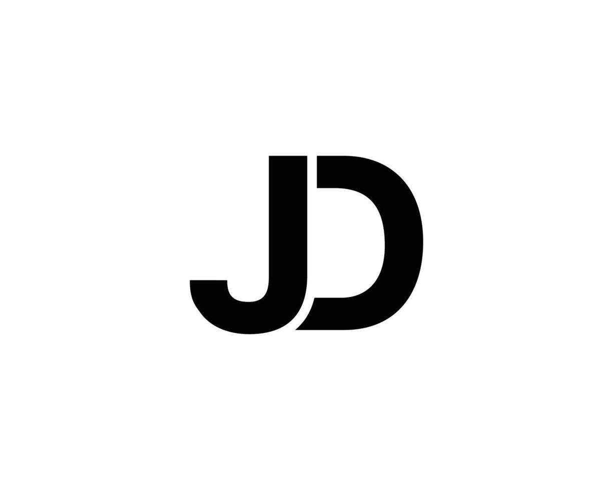 dj jd logotyp design vektor mall