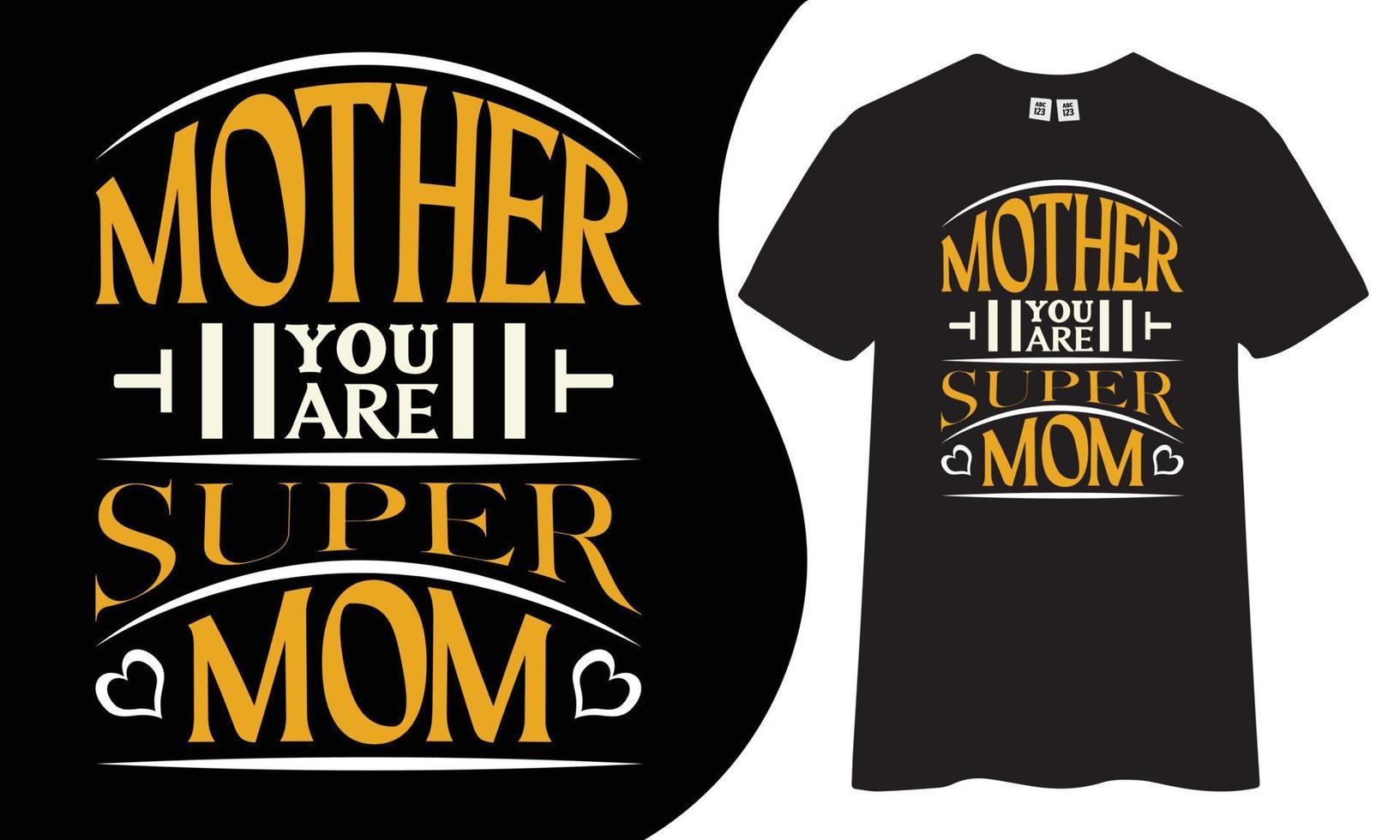 Mama-Typografie-T-Shirt-Design. vektor