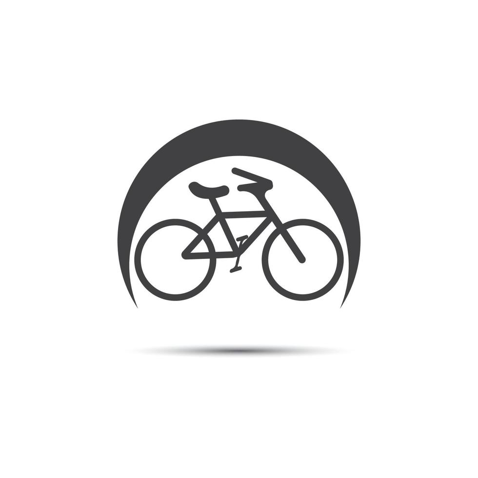 Fahrradvektorsymbol isoliert auf Weiß vektor