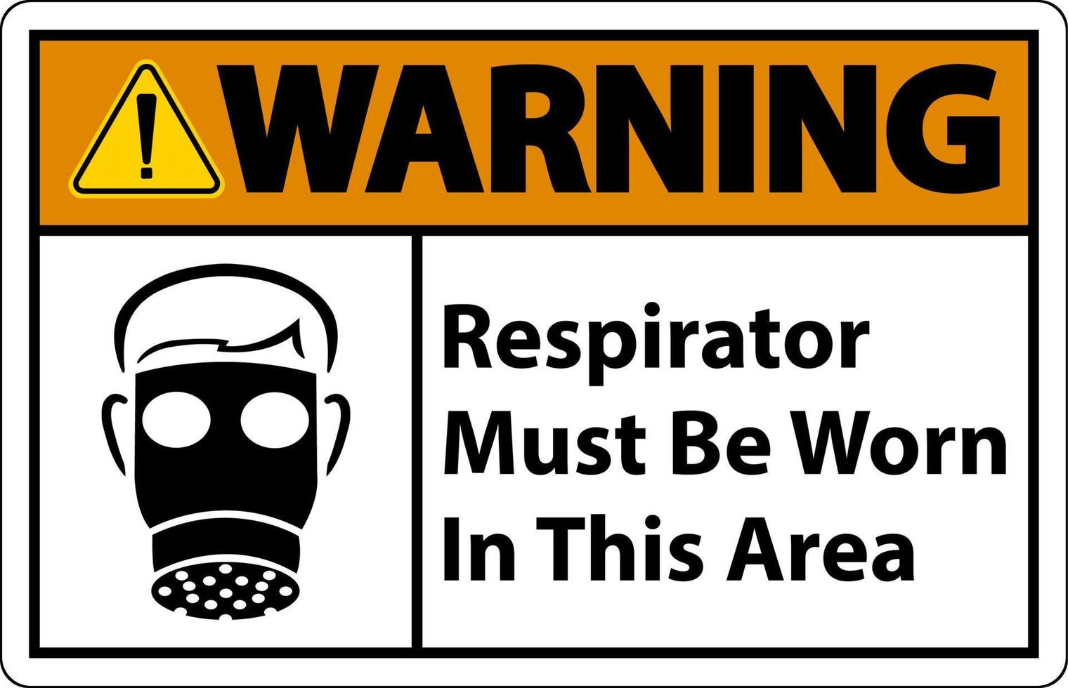 Warnung Atemschutzmasken Muss Sein getragen im diese Bereich Zeichen vektor