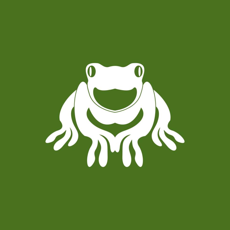 grüner Frosch-Symbol und Symbol-Vektor-Illustration vektor