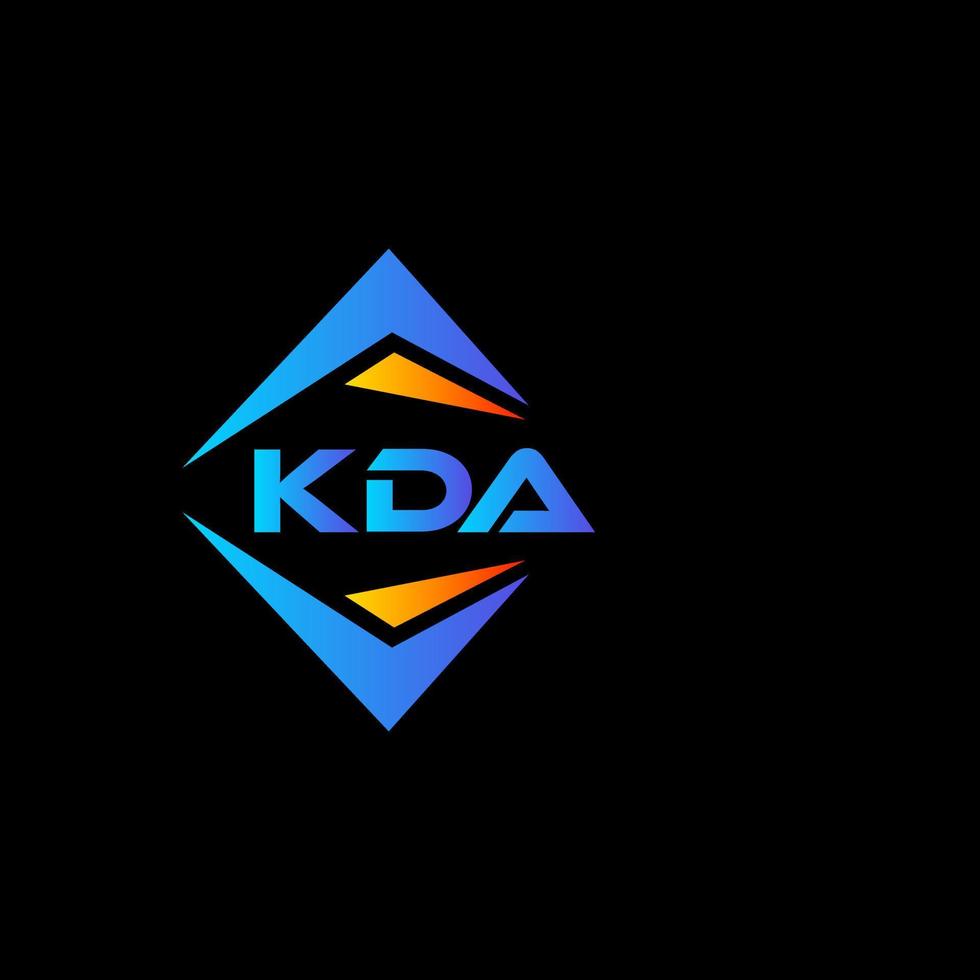 kda abstrakt Technologie Logo Design auf schwarz Hintergrund. kda kreativ Initialen Brief Logo Konzept. vektor