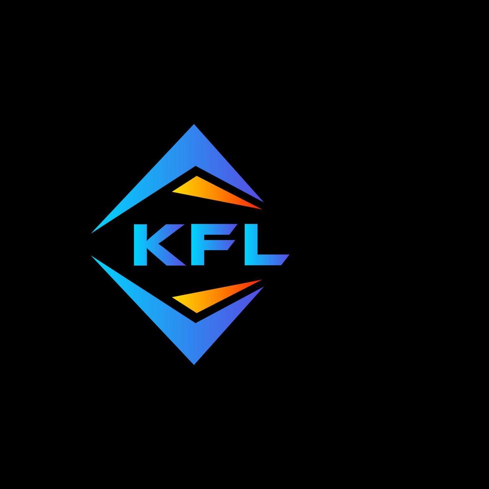 kfl abstrakt Technologie Logo Design auf schwarz Hintergrund. kfl kreativ Initialen Brief Logo Konzept. vektor