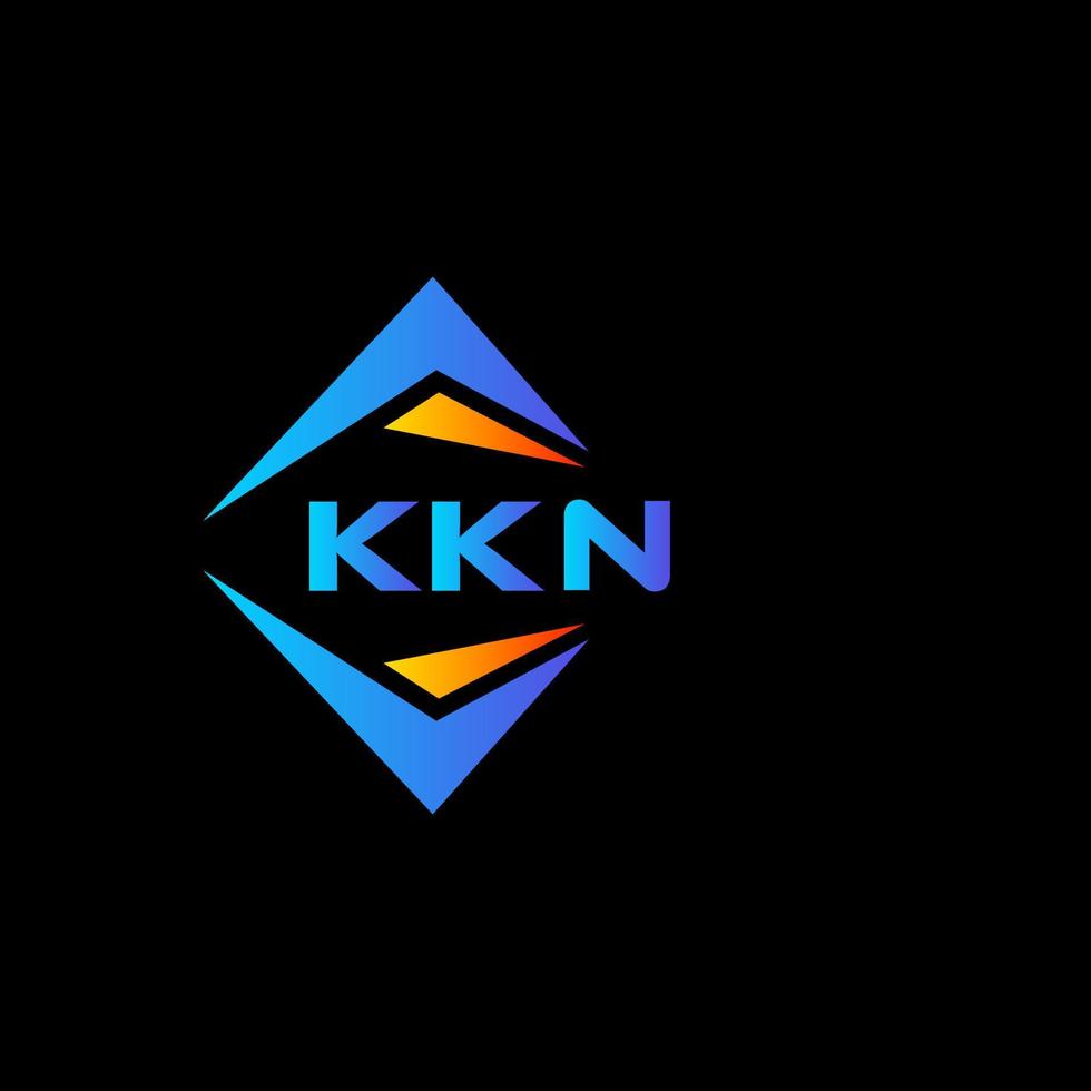 kkn abstrakt teknologi logotyp design på svart bakgrund. kkn kreativ initialer brev logotyp begrepp. vektor