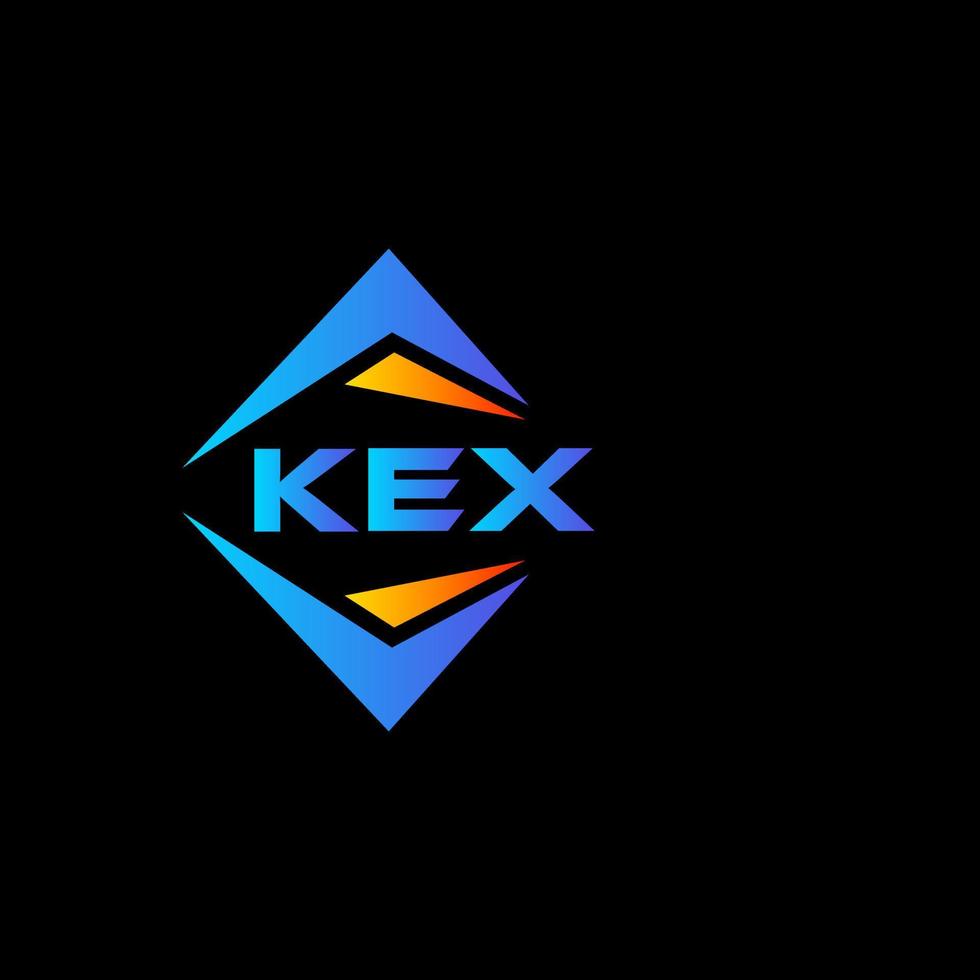 kex abstrakt Technologie Logo Design auf schwarz Hintergrund. kex kreativ Initialen Brief Logo Konzept. vektor