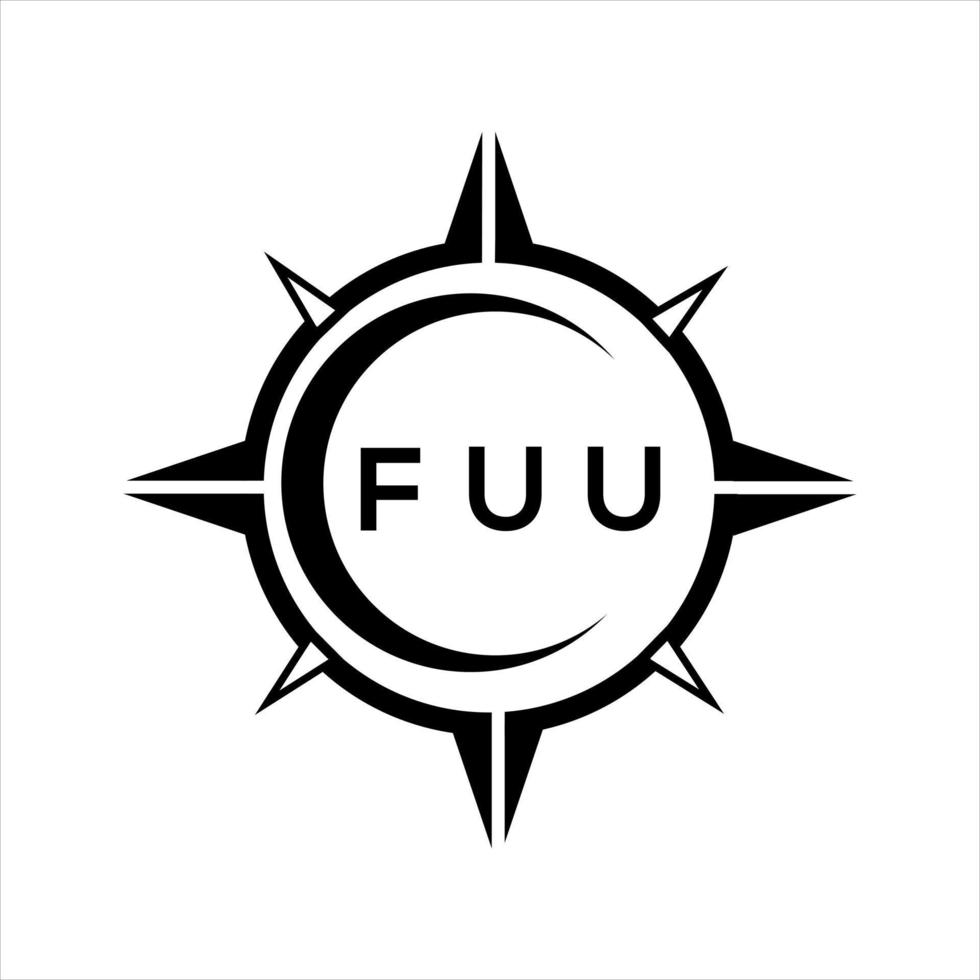 fuu abstrakt Technologie Kreis Rahmen Logo Design auf Weiß Hintergrund. fuu kreativ Initialen Brief Logo. vektor