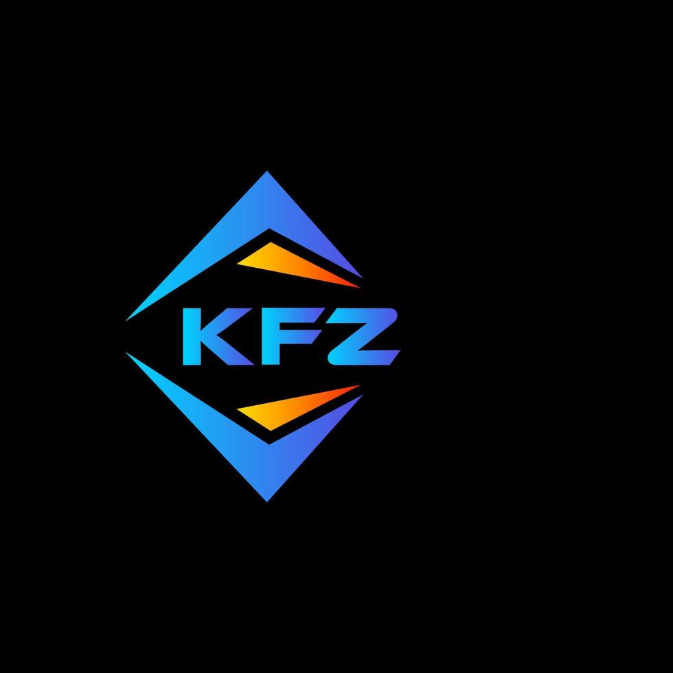 kfz abstrakt Technologie Logo Design auf schwarz Hintergrund. kfz kreativ Initialen Brief Logo Konzept. vektor