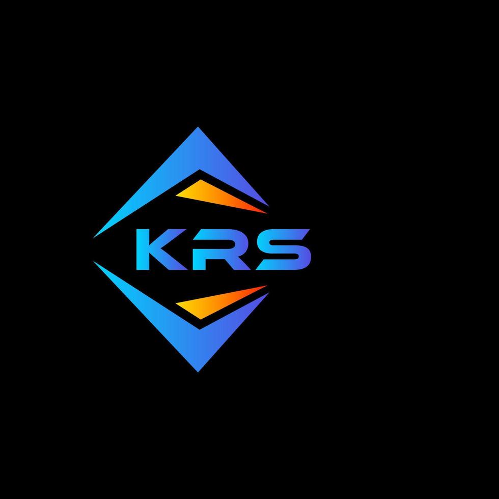 krs abstrakt teknologi logotyp design på svart bakgrund. krs kreativ initialer brev logotyp begrepp. vektor