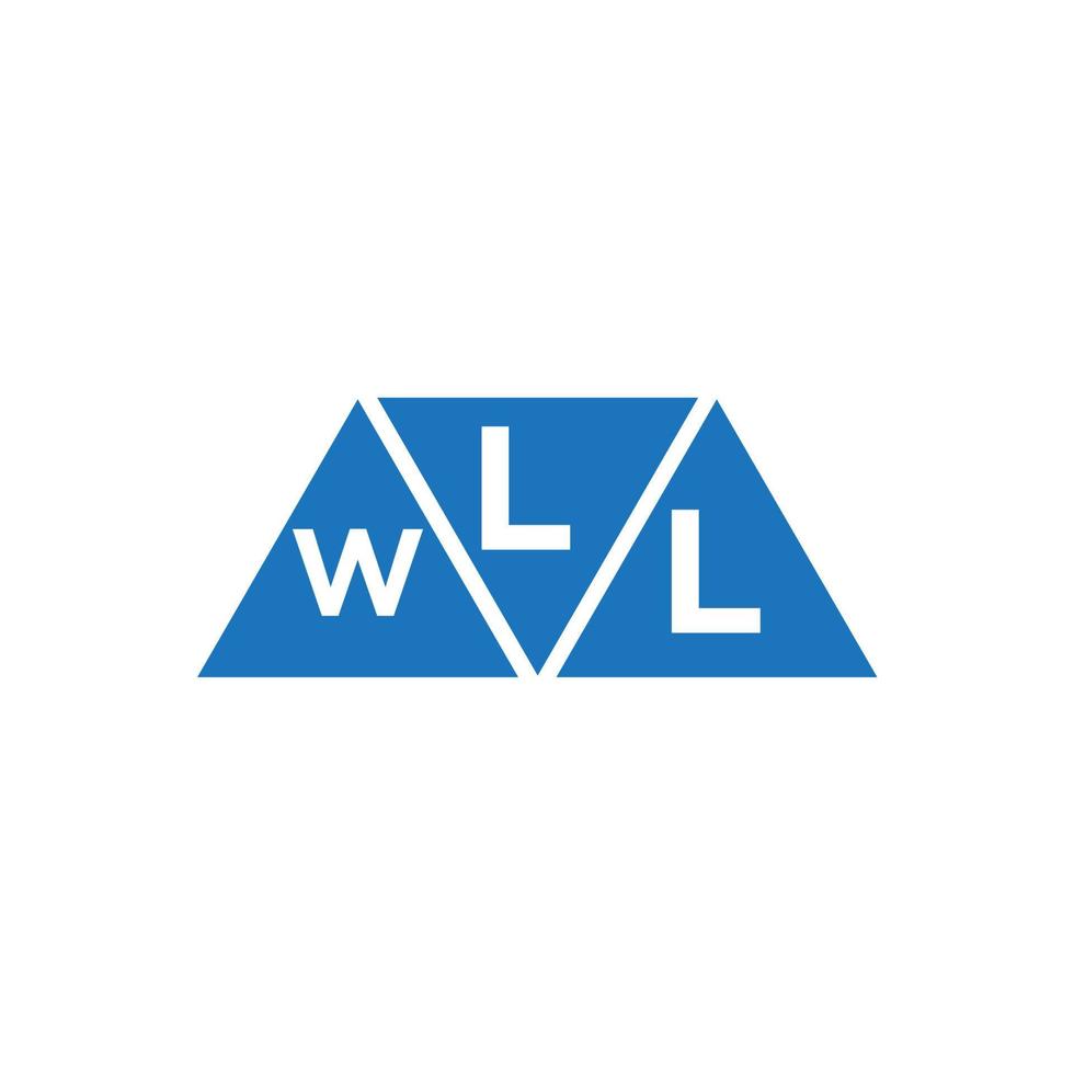 lwl abstrakt Initiale Logo Design auf Weiß Hintergrund. lwl kreativ Initialen Brief Logo Konzept. vektor