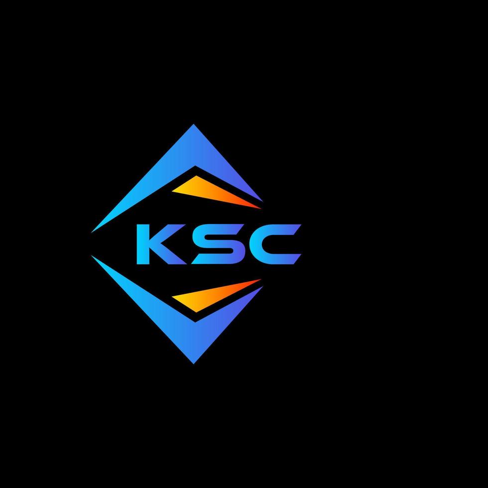 ksc abstrakt Technologie Logo Design auf schwarz Hintergrund. ksc kreativ Initialen Brief Logo Konzept. vektor