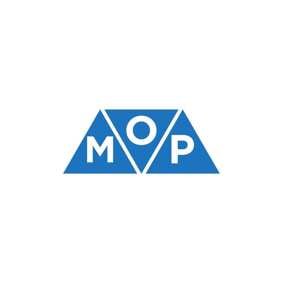 omp abstrakt första logotyp design på vit bakgrund. omp kreativ initialer brev logotyp begrepp. vektor