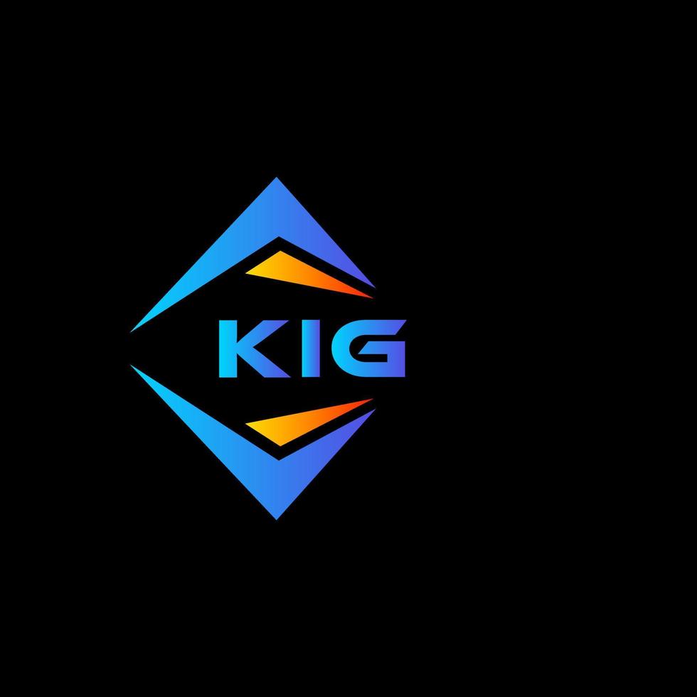 kig abstrakt Technologie Logo Design auf schwarz Hintergrund. kig kreativ Initialen Brief Logo Konzept. vektor