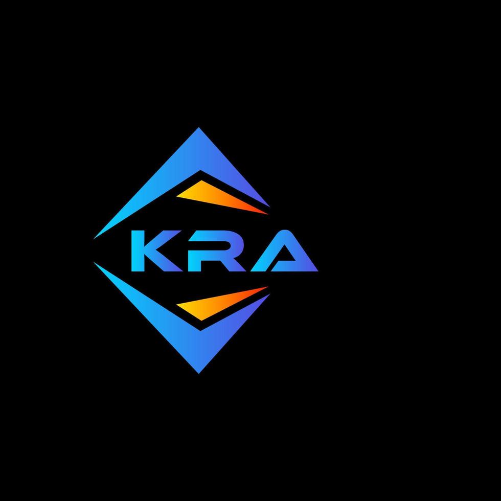 kra abstrakt Technologie Logo Design auf schwarz Hintergrund. kra kreativ Initialen Brief Logo Konzept. vektor