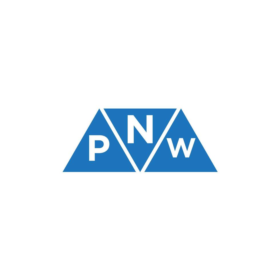 npw abstrakt Initiale Logo Design auf Weiß Hintergrund. npw kreativ Initialen Brief Logo Konzept. vektor