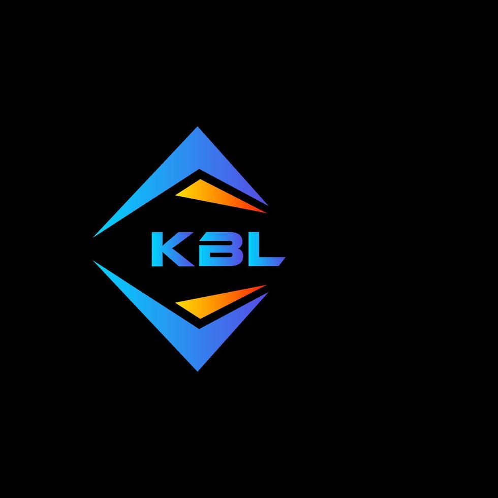 kbl abstrakt teknologi logotyp design på svart bakgrund. kbl kreativ initialer brev logotyp begrepp. vektor