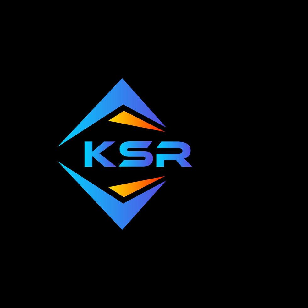 ksr abstrakt teknologi logotyp design på svart bakgrund. ksr kreativ initialer brev logotyp begrepp. vektor