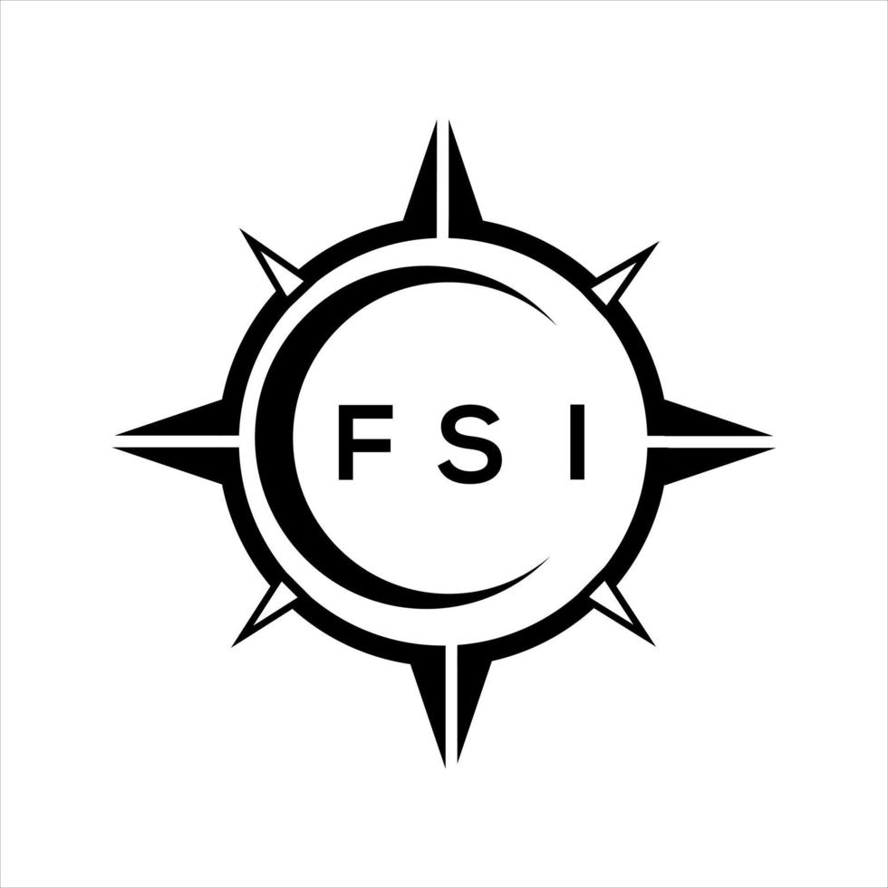 fsi abstrakt Technologie Kreis Rahmen Logo Design auf Weiß Hintergrund. fsi kreativ Initialen Brief Logo. vektor