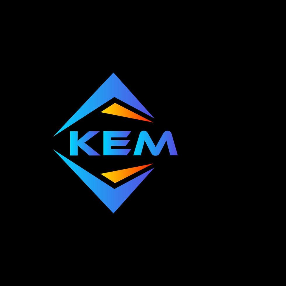 kem abstrakt Technologie Logo Design auf schwarz Hintergrund. kem kreativ Initialen Brief Logo Konzept. vektor