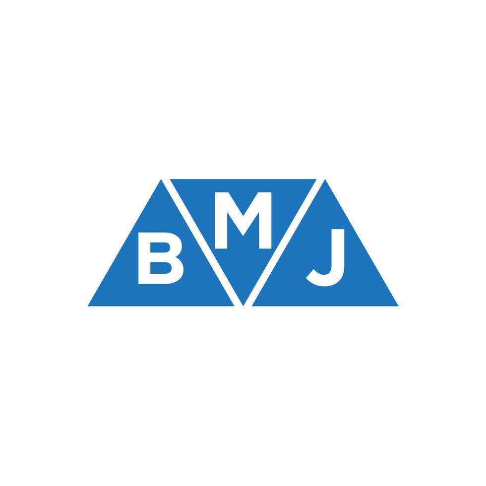 mbj abstrakt första logotyp design på vit bakgrund. mbj kreativ initialer brev logotyp begrepp. vektor