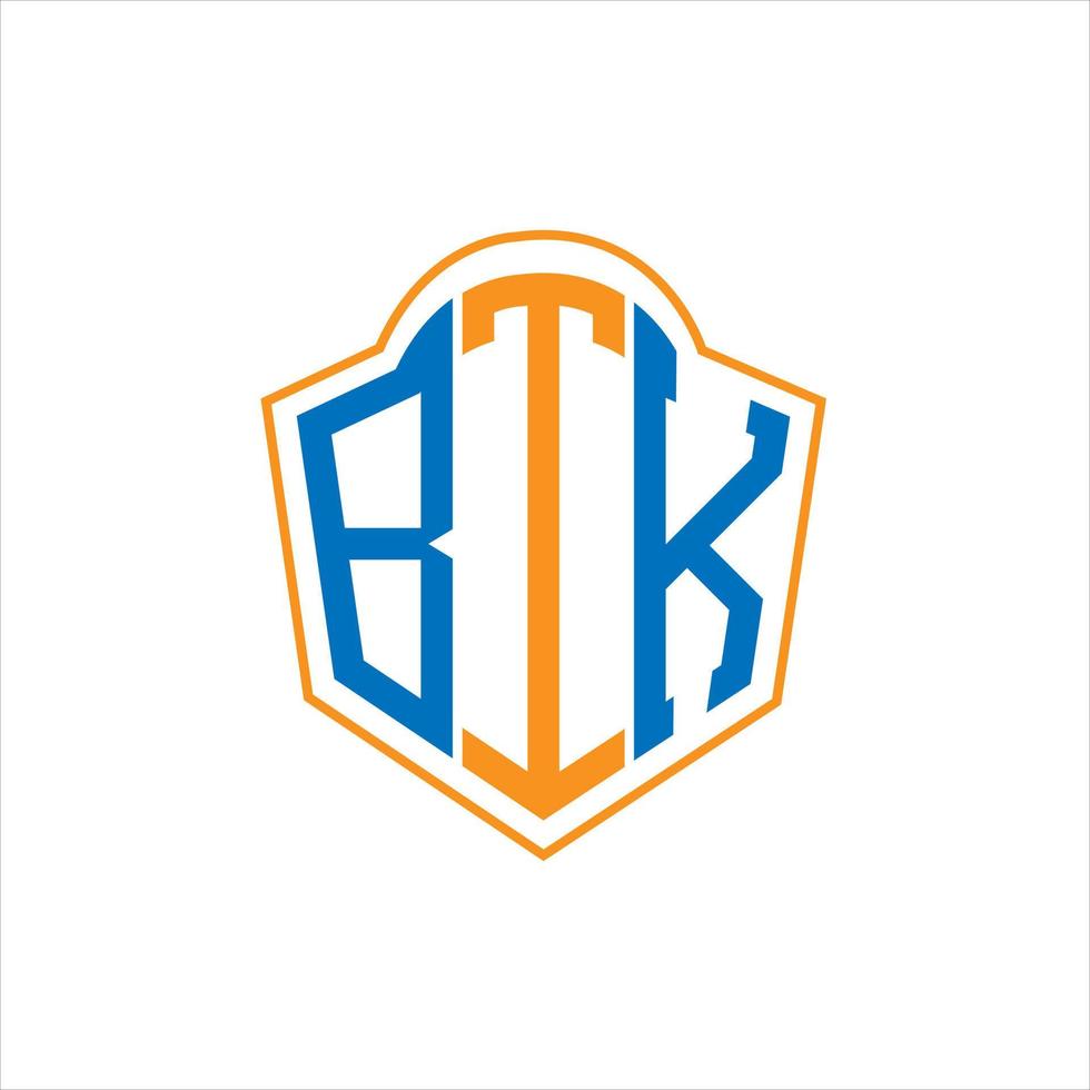 btk abstrakt monogram skydda logotyp design på vit bakgrund. btk kreativ initialer brev logotyp. vektor