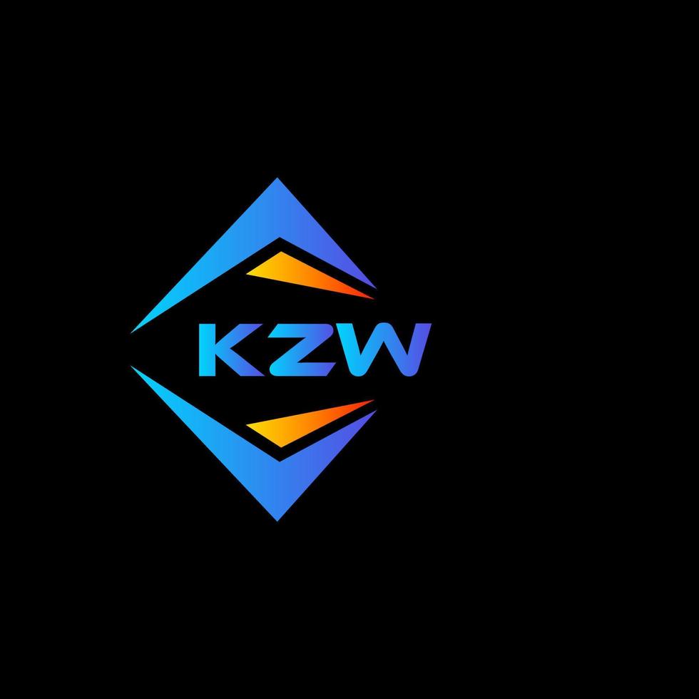 kzw abstrakt teknologi logotyp design på svart bakgrund. kzw kreativ initialer brev logotyp begrepp. vektor