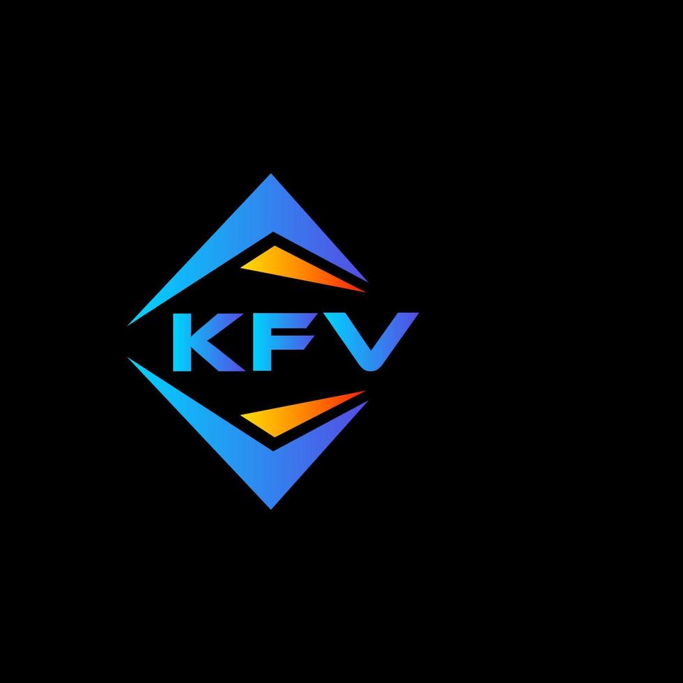 kfv abstrakt Technologie Logo Design auf schwarz Hintergrund. kfv kreativ Initialen Brief Logo Konzept. vektor