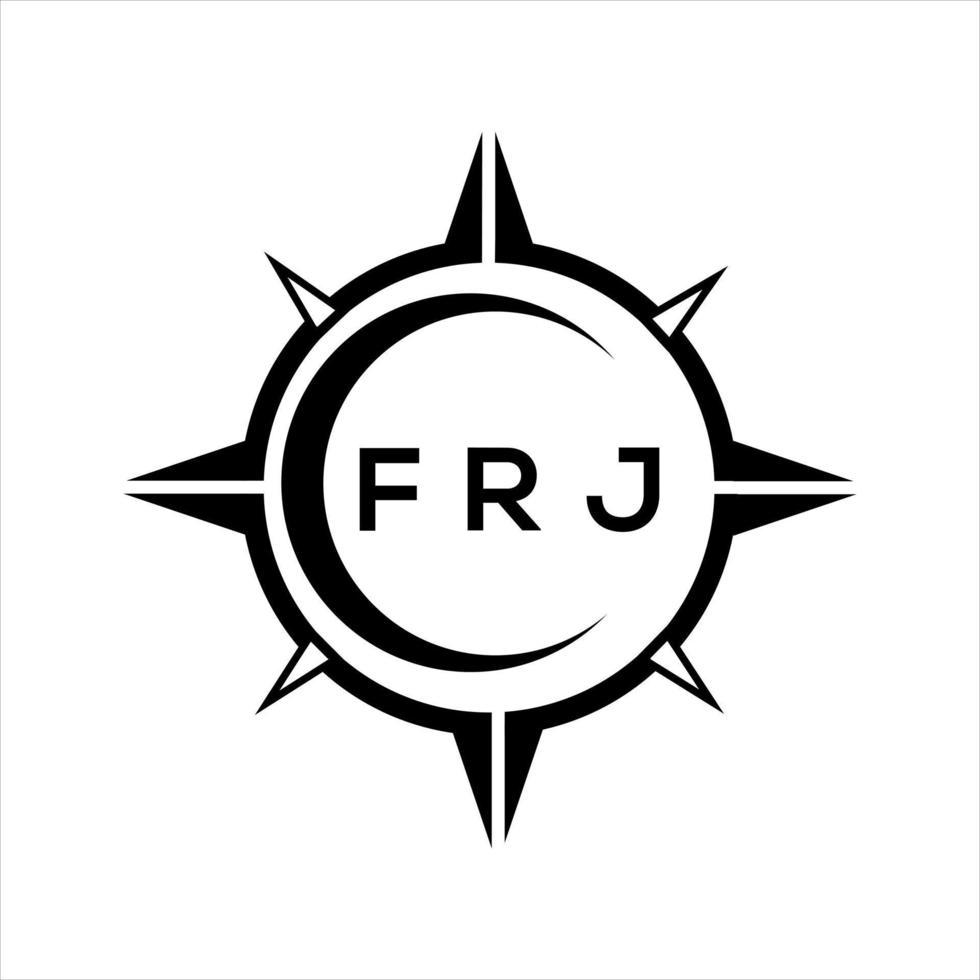 frj abstrakt teknologi cirkel miljö logotyp design på vit bakgrund. frj kreativ initialer brev logotyp. vektor