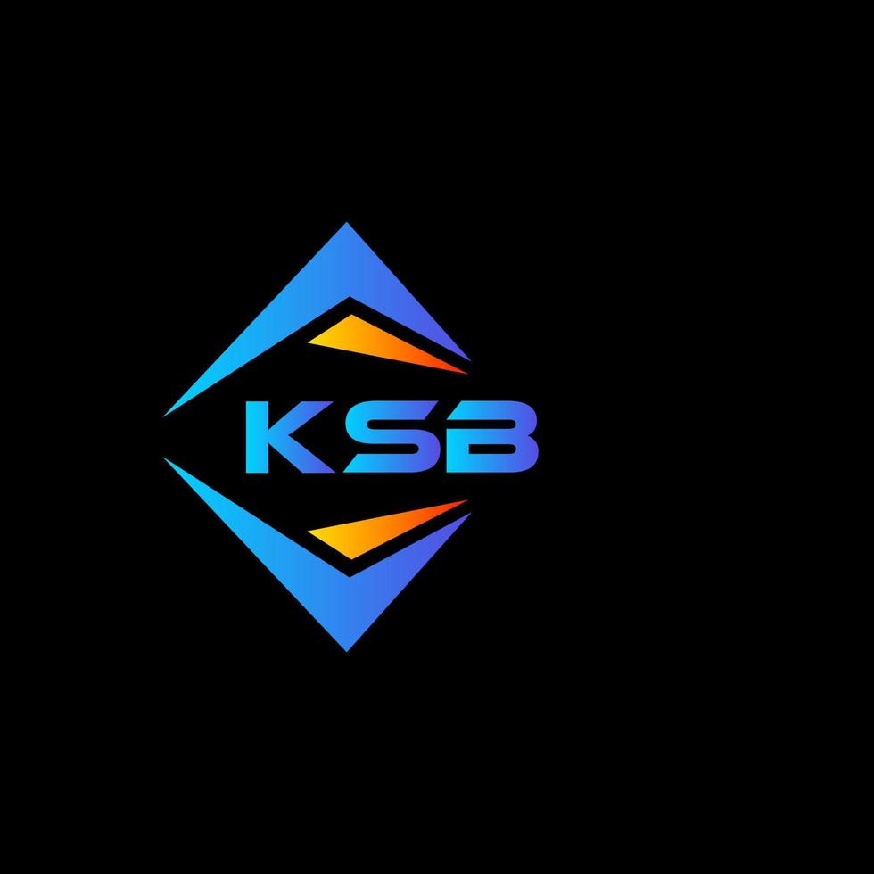 ksb abstrakt teknologi logotyp design på svart bakgrund. ksb kreativ initialer brev logotyp begrepp. vektor