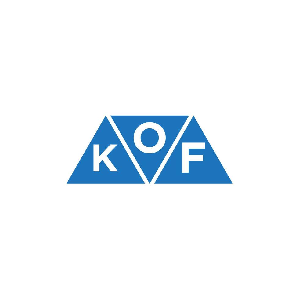 okf abstrakt första logotyp design på vit bakgrund. okf kreativ initialer brev logotyp begrepp. vektor