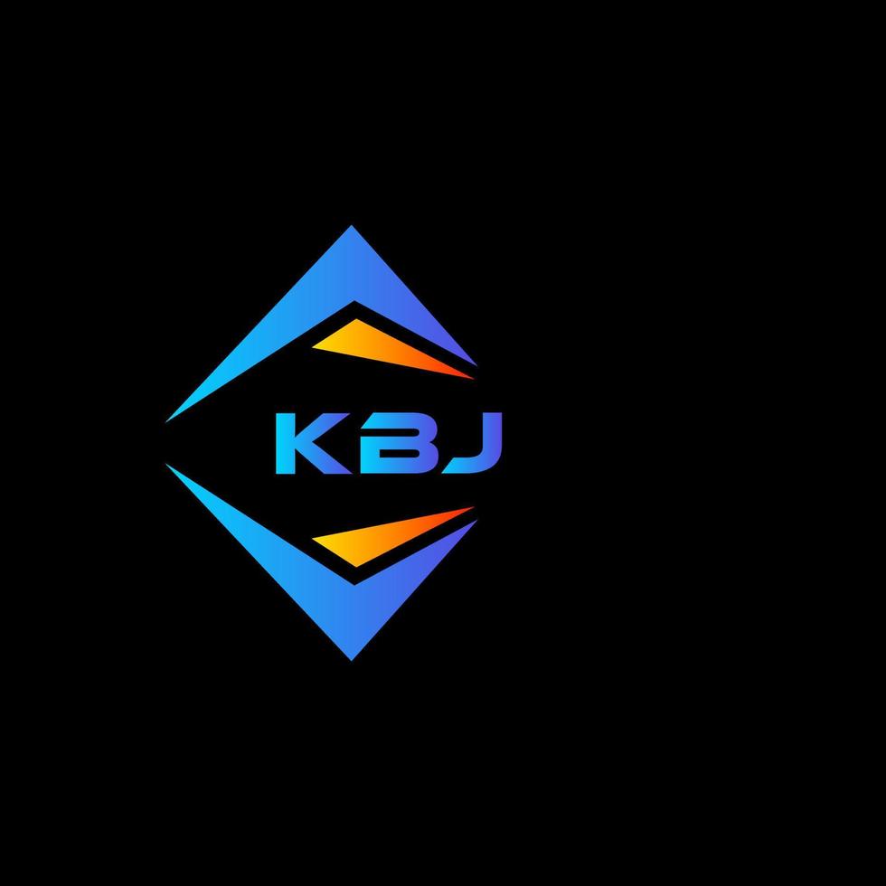 kbj abstrakt teknologi logotyp design på svart bakgrund. kbj kreativ initialer brev logotyp begrepp. vektor