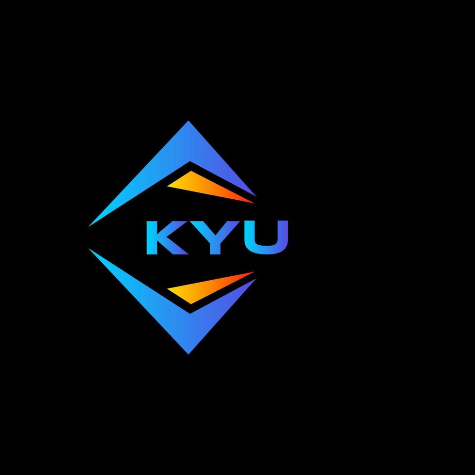 kyu abstrakt teknologi logotyp design på svart bakgrund. kyu kreativ initialer brev logotyp begrepp. vektor