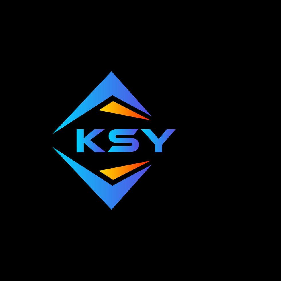 ksy abstrakt teknologi logotyp design på svart bakgrund. ksy kreativ initialer brev logotyp begrepp. vektor