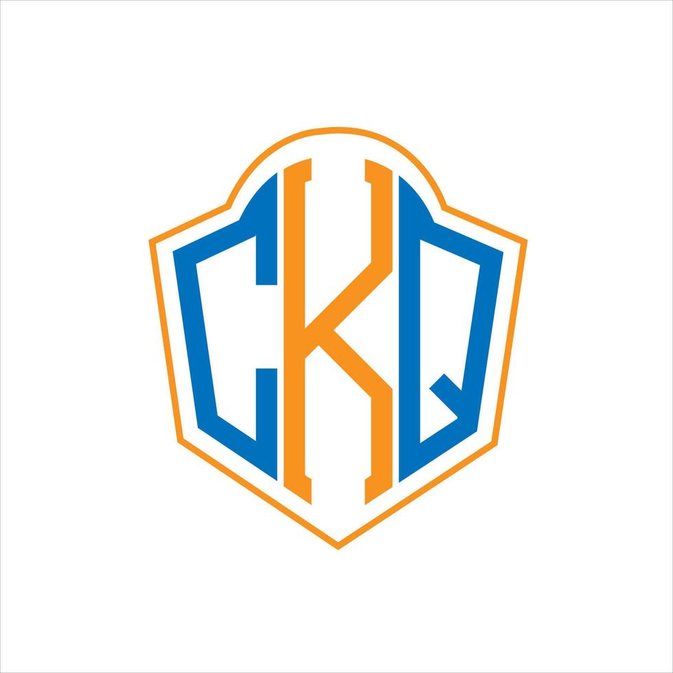 ckq abstrakt monogram skydda logotyp design på vit bakgrund. ckq kreativ initialer brev logotyp. vektor