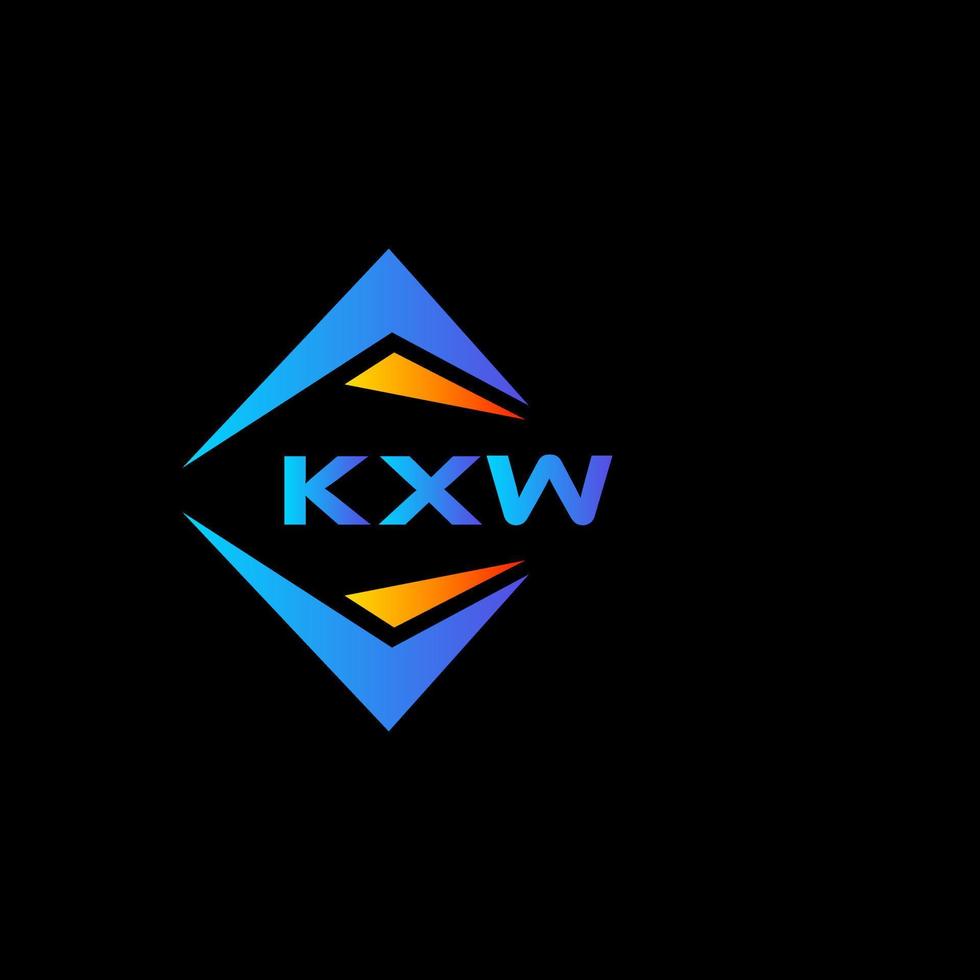 kxw abstrakt teknologi logotyp design på svart bakgrund. kxw kreativ initialer brev logotyp begrepp. vektor