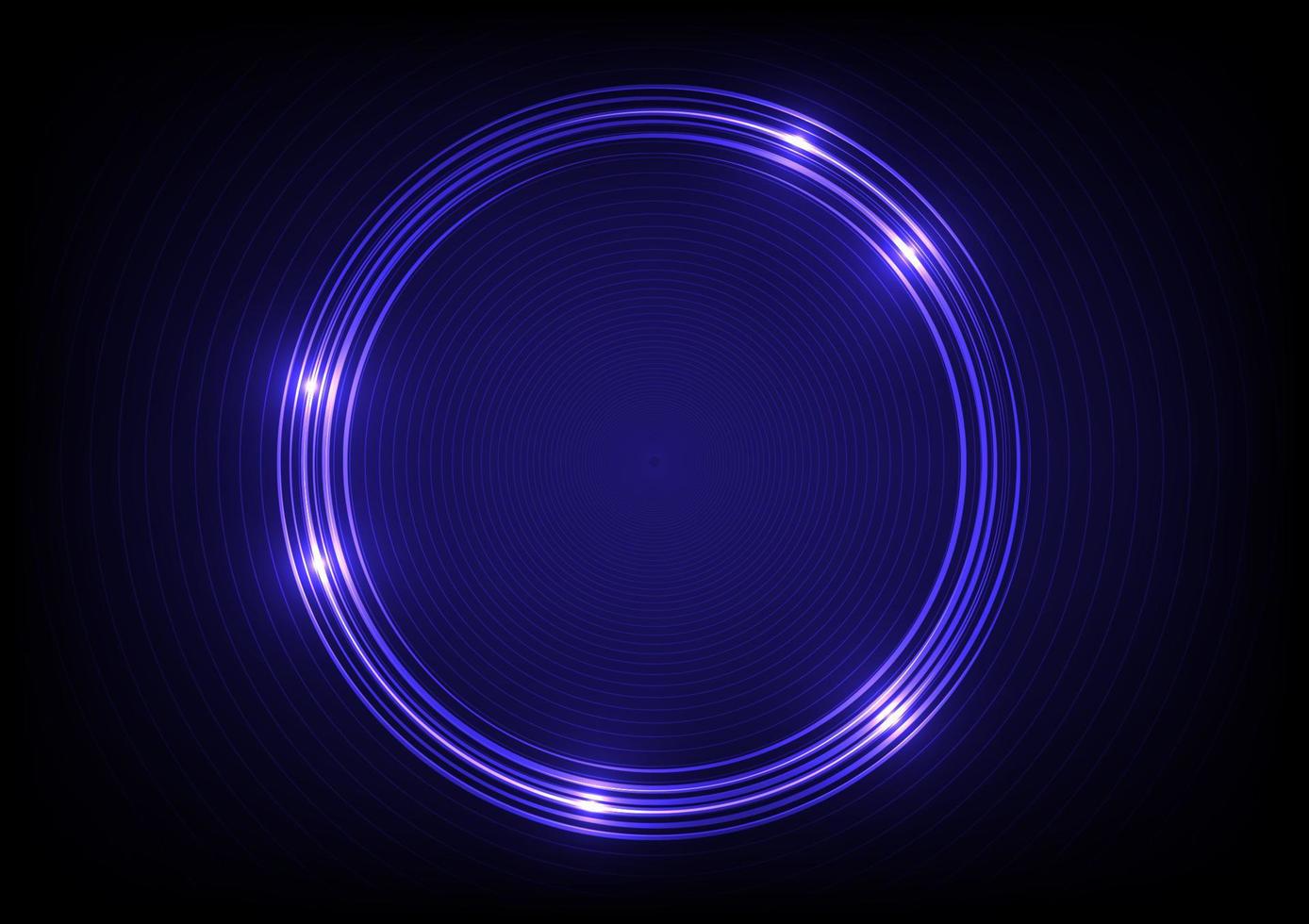 abstact Blau Neon- Licht Linie Kreis Digital Technologie Hintergrund vektor