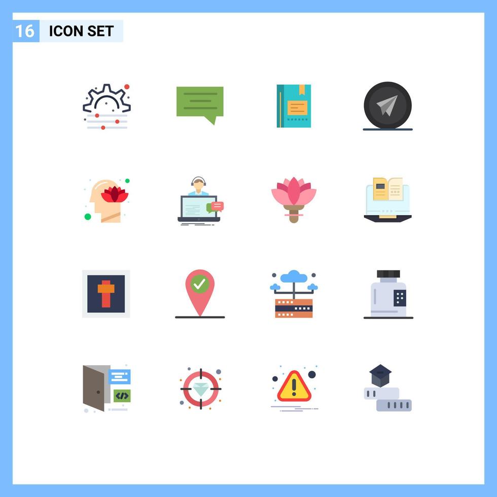 uppsättning av 16 modern ui ikoner symboler tecken för papper plan lansera utbildning flyga läsning redigerbar packa av kreativ vektor design element