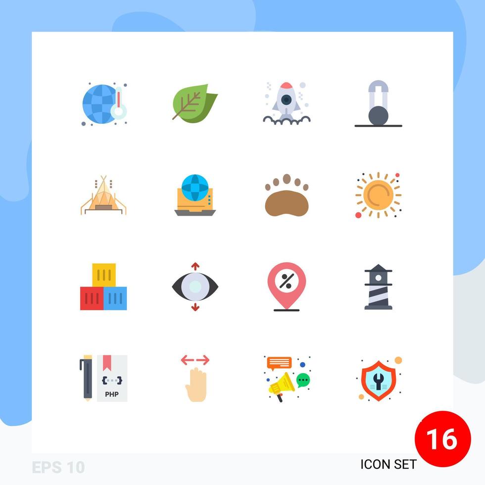 packa av 16 modern platt färger tecken och symboler för webb skriva ut media sådan som tält säkerhet app stift bebis redigerbar packa av kreativ vektor design element