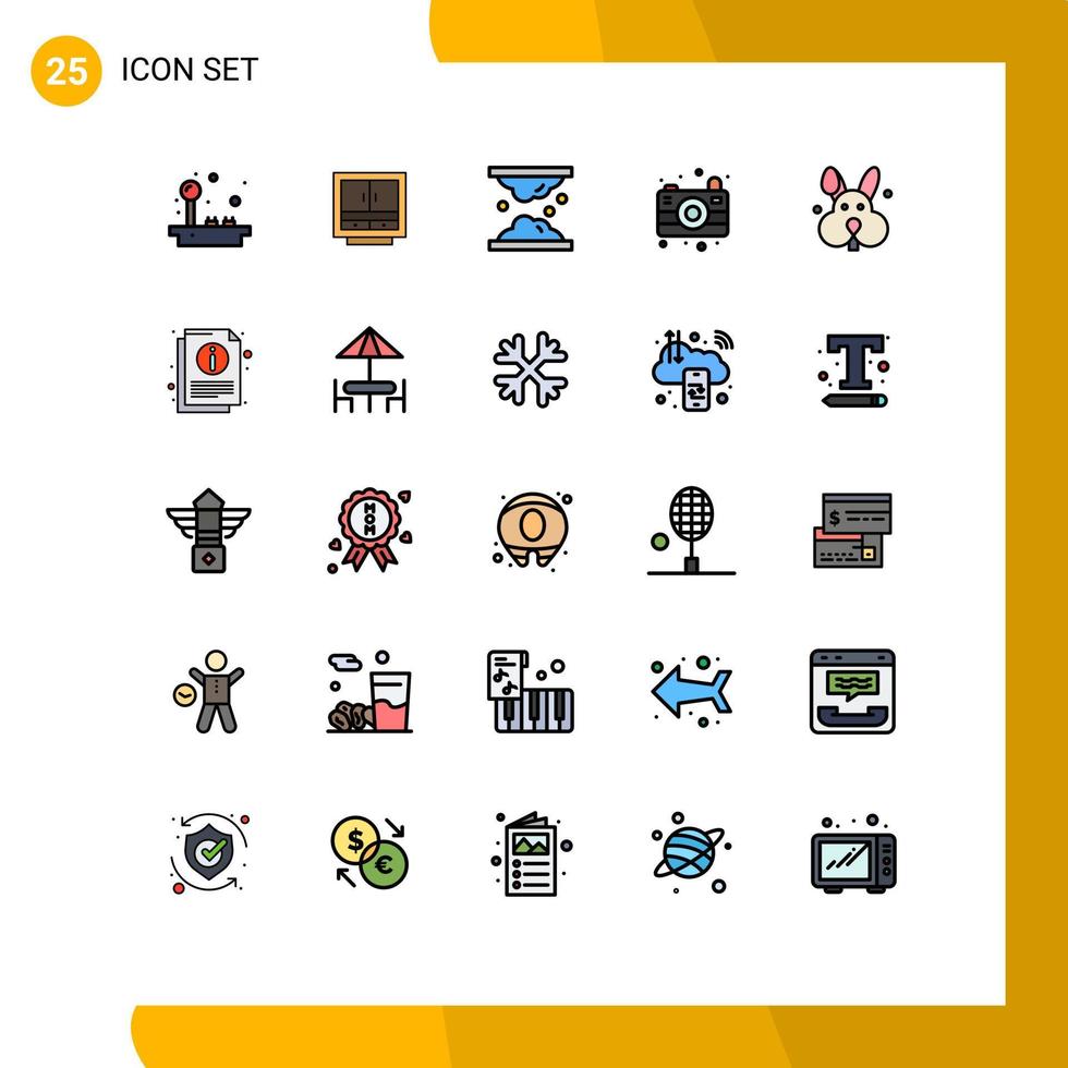 uppsättning av 25 modern ui ikoner symboler tecken för kamera hud vård möbel hud dermatologi redigerbar vektor design element