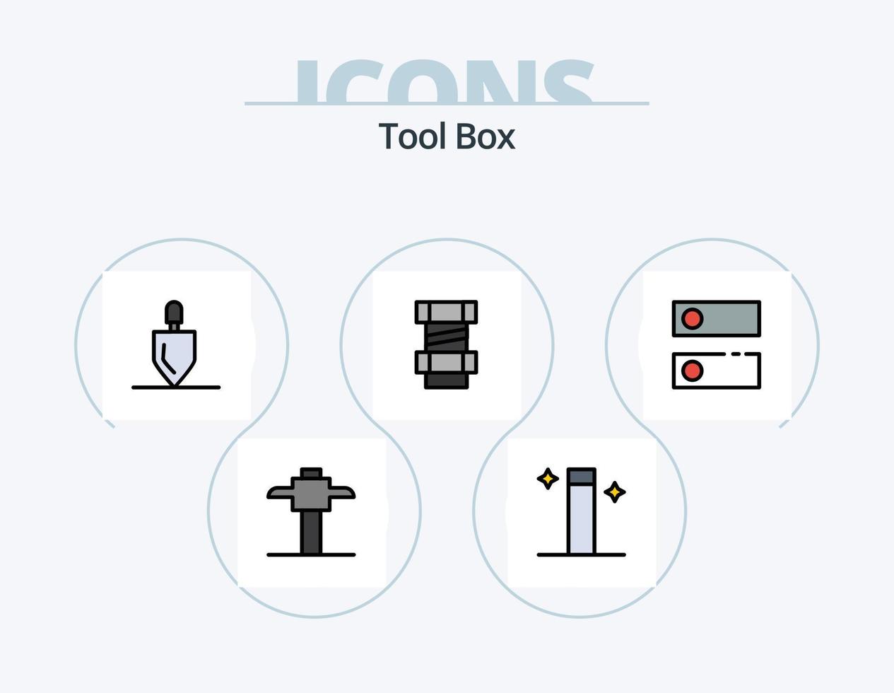 verktyg linje fylld ikon packa 5 ikon design. . teknik. teknik. konstruktion. paintbrush vektor