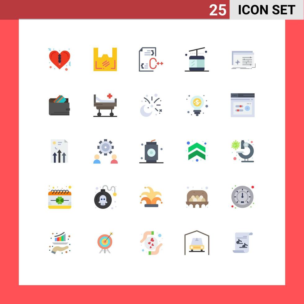 Gruppe von 25 eben Farben Zeichen und Symbole zum Objekt Reise c regulär Datei editierbar Vektor Design Elemente
