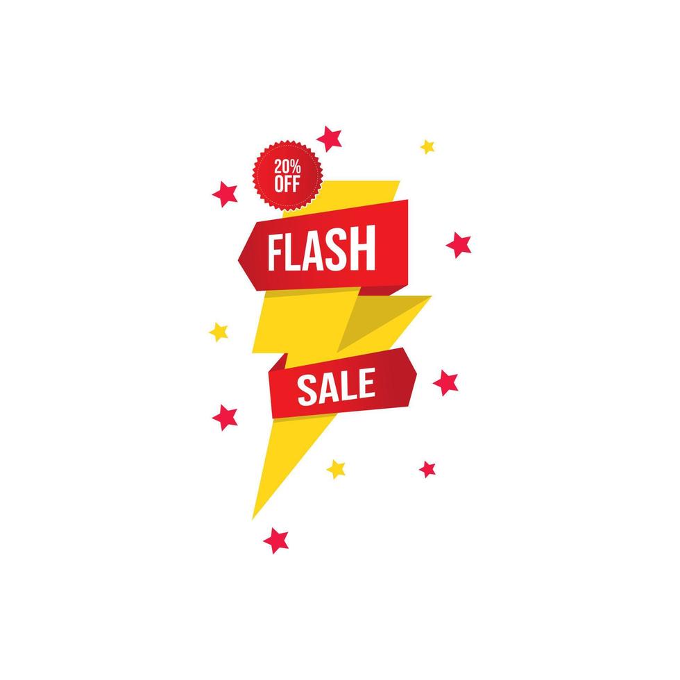 Flash-Verkauf-Banner-Vorlage Flash-Verkauf-Vektorbild vektor