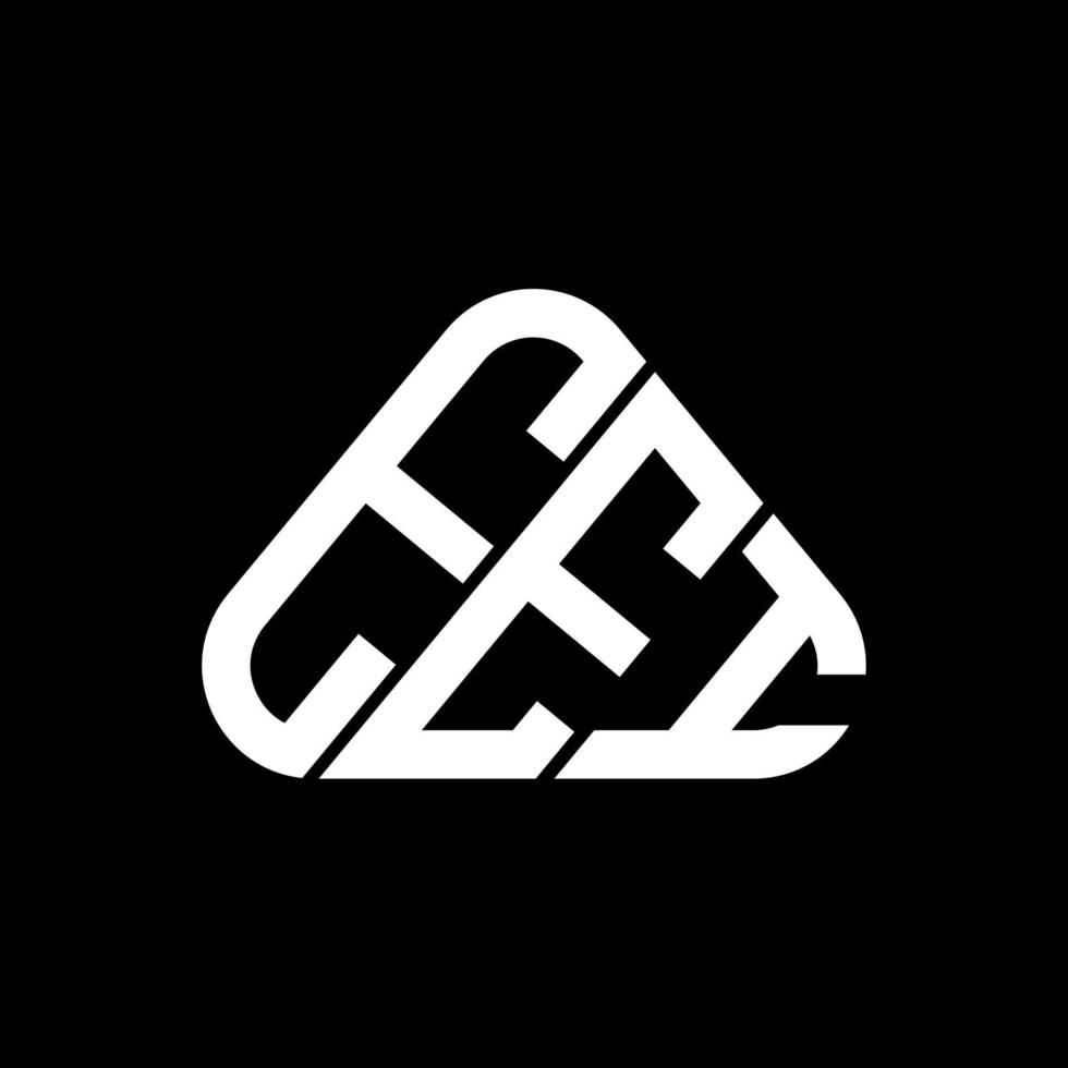 eei Brief Logo kreatives Design mit Vektorgrafik, eei einfaches und modernes Logo in runder Dreiecksform. vektor