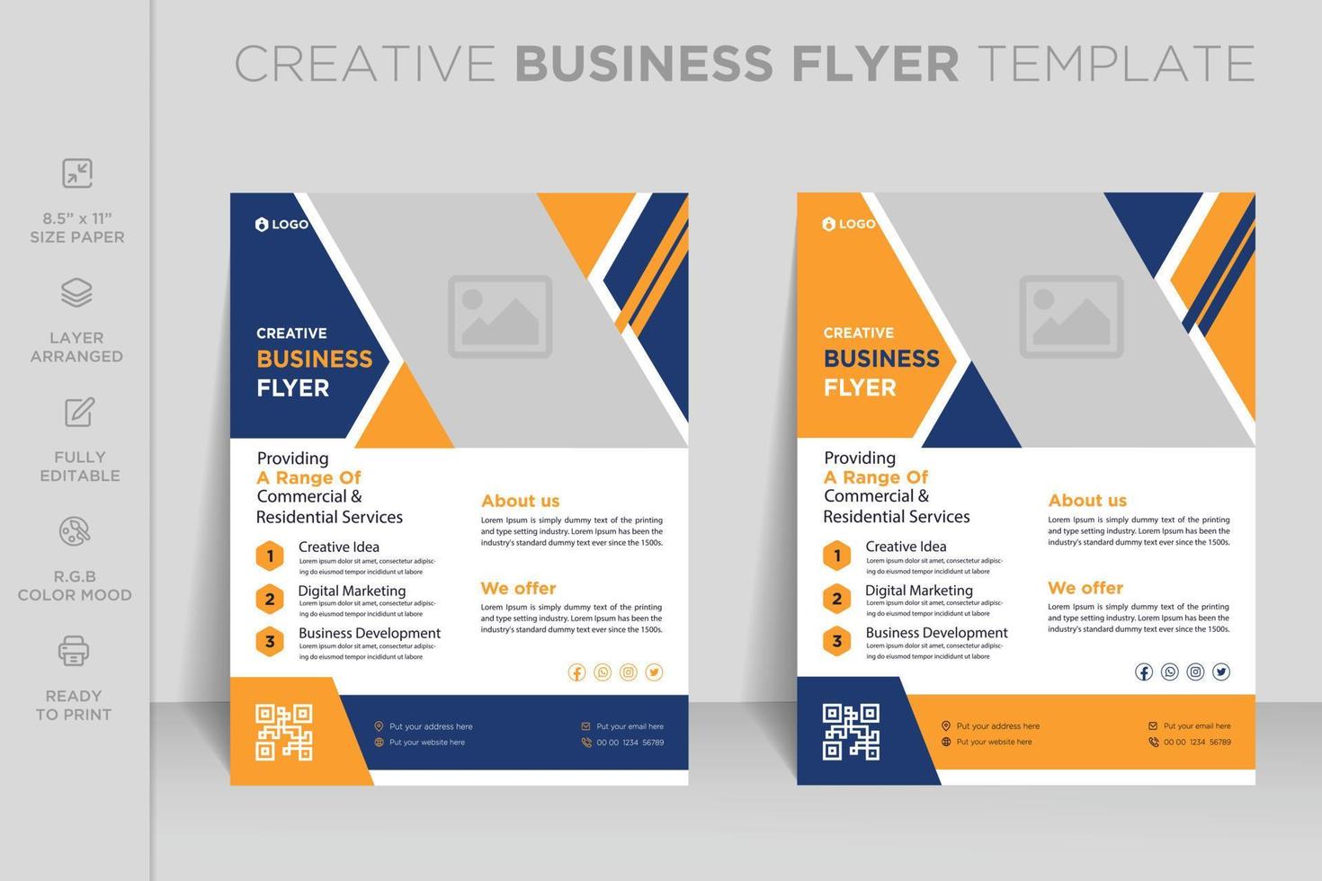 professionelle moderne Webinar-Agentur und Corporate Business Flyer oder Broschüren-Design-Vorlage vektor