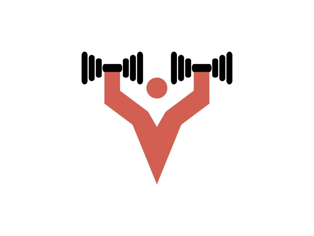 Design-Vektorillustration des Fitnessstudio-Logos flache vektor
