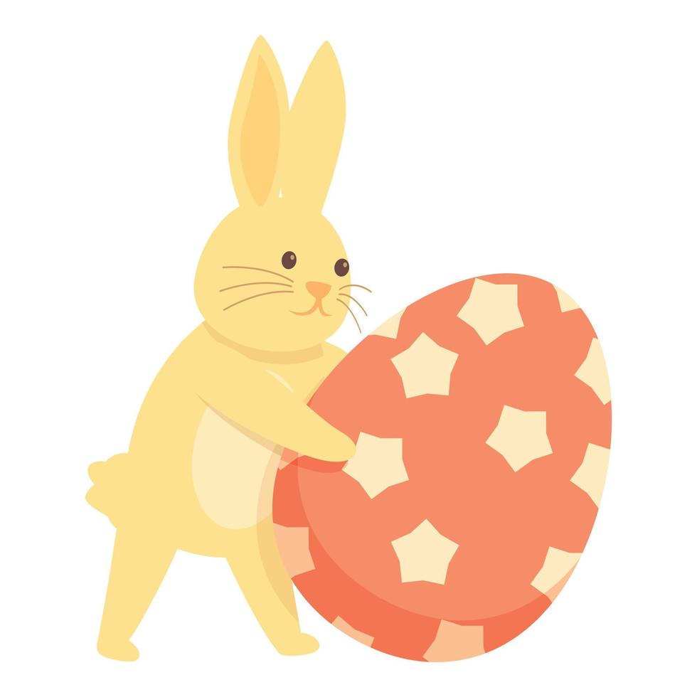 kanin ta stor ägg ikon tecknad serie vektor. kort djur- vektor