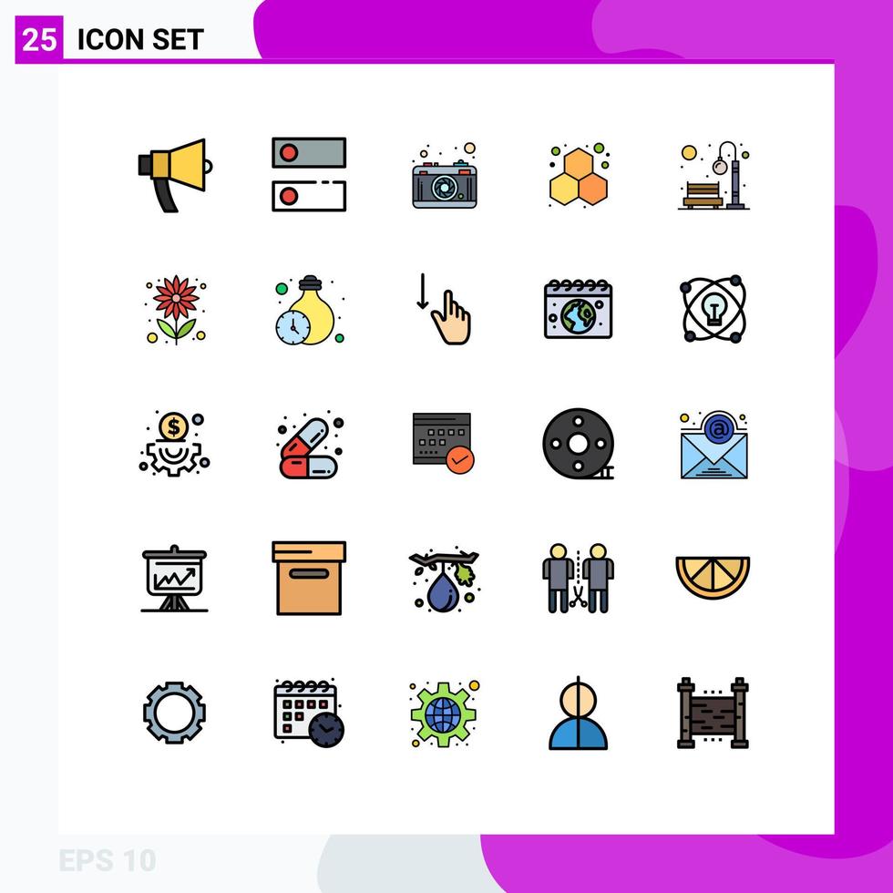 25 kreativ Symbole modern Zeichen und Symbole von Bank Labor Werkzeuge Experiment Bild editierbar Vektor Design Elemente