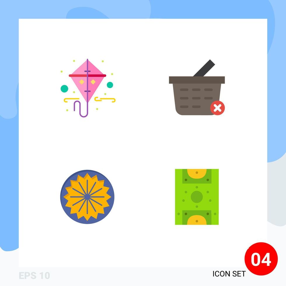 Benutzer Schnittstelle Pack von 4 Basic eben Symbole von gras Zeichen Frühling Einkaufen Unterhaltung editierbar Vektor Design Elemente