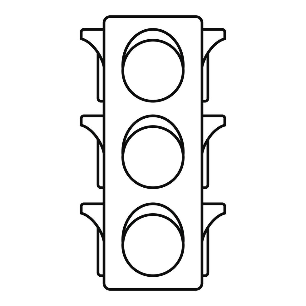 klassisch der Verkehr Beleuchtung Symbol, Gliederung Stil vektor